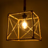 LEDTM® POLISHED 01616 Vintage Κρεμαστό Φωτιστικό Οροφής με Ντουί 1 x E27 AC 220-240V IP20 - Μαύρο & Μπεζ - Μ30 x Π30 x Υ30cm - Image 3