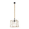LEDTM® POLISHED 01616 Vintage Κρεμαστό Φωτιστικό Οροφής με Ντουί 1 x E27 AC 220-240V IP20 - Μαύρο & Μπεζ - Μ30 x Π30 x Υ30cm - Image 4
