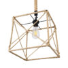 LEDTM® POLISHED 01616 Vintage Κρεμαστό Φωτιστικό Οροφής με Ντουί 1 x E27 AC 220-240V IP20 - Μαύρο & Μπεζ - Μ30 x Π30 x Υ30cm - Image 6
