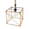 LEDTM® POLISHED 01616 Vintage Κρεμαστό Φωτιστικό Οροφής με Ντουί 1 x E27 AC 220-240V IP20 - Μαύρο & Μπεζ - Μ30 x Π30 x Υ30cm - Image 7