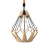 LEDTM® CONICAL 01617 Vintage Κρεμαστό Φωτιστικό Οροφής με Ντουί 1 x E27 AC 220-240V IP20 - Μαύρο & Μπεζ - Μ30 x Π30 x Υ40cm - Image 5
