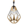 LEDTM® CONICAL 01617 Vintage Κρεμαστό Φωτιστικό Οροφής με Ντουί 1 x E27 AC 220-240V IP20 - Μαύρο & Μπεζ - Μ30 x Π30 x Υ40cm - Image 7