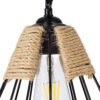 LEDTM® CONICAL 01617 Vintage Κρεμαστό Φωτιστικό Οροφής με Ντουί 1 x E27 AC 220-240V IP20 - Μαύρο & Μπεζ - Μ30 x Π30 x Υ40cm - Image 8