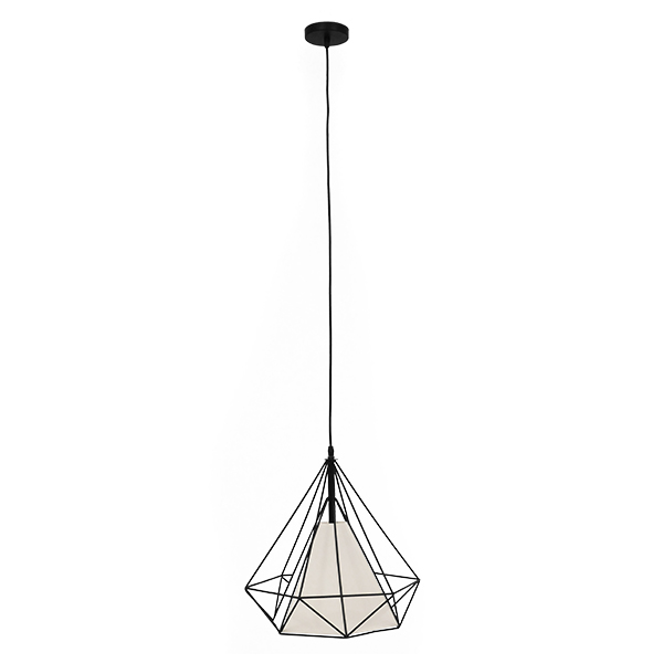 LEDTM® KAIRI 01618 Μοντέρνο Κρεμαστό Φωτιστικό Οροφής με Ντουί 1 x E27 AC 220-240V IP20 - Μαύρο & Λευκό - Μ38 x Π38 x Υ39cm - Image 2