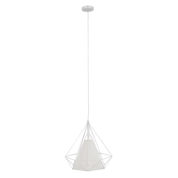 LEDTM® KAIRI 01619 Μοντέρνο Κρεμαστό Φωτιστικό Οροφής με Ντουί 1 x E27 AC 220-240V IP20 - Λευκό - Μ38 x Π38 x Υ39cm - Image 2