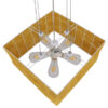 LEDTM® INCASS 01629 Vintage Κρεμαστό Φωτιστικό Οροφής με Ντουί 5 x E27 AC 220-240V IP20 - Μπεζ - Μ40 x Π40 x Υ22.5cm - Image 7