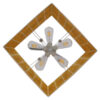 LEDTM® INCASS 01629 Vintage Κρεμαστό Φωτιστικό Οροφής με Ντουί 5 x E27 AC 220-240V IP20 - Μπεζ - Μ40 x Π40 x Υ22.5cm - Image 8