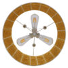 LEDTM® INCASS 01630 Vintage Κρεμαστό Φωτιστικό Οροφής με Ντουί 3 x E27 AC 220-240V IP20 - Μπεζ - Μ40 x Π40 x Υ22cm - Image 8