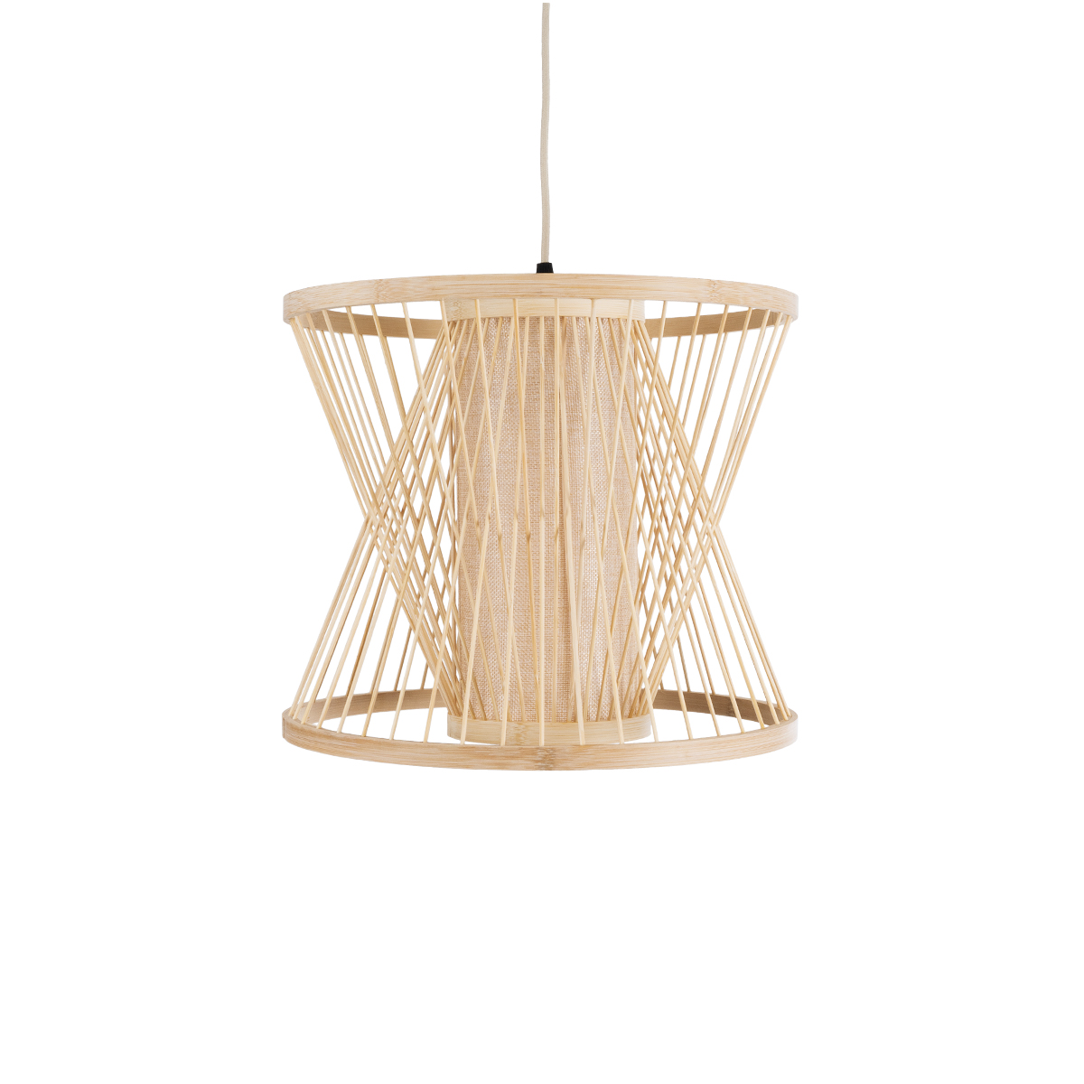 LEDTM® HIBISCUS 01632 Boho Κρεμαστό Φωτιστικό Οροφής με Ντουί 1 x E27 AC 220-240V IP20 - Μπεζ - Μ35 x Π35 x Y30cm - Image 6