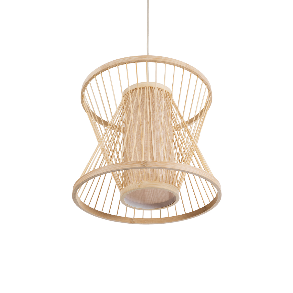 LEDTM® HIBISCUS 01632 Boho Κρεμαστό Φωτιστικό Οροφής με Ντουί 1 x E27 AC 220-240V IP20 - Μπεζ - Μ35 x Π35 x Y30cm - Image 7