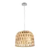 LEDTM® MANGEA 01634 Boho Κρεμαστό Φωτιστικό Οροφής με Ντουί 1 x E27 AC 220-240V IP20 - Μπεζ - Μ32 x Π32 x Υ30cm - Image 4