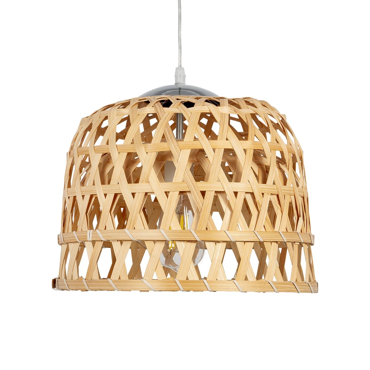 LEDTM® MANGEA 01634 Boho Κρεμαστό Φωτιστικό Οροφής με Ντουί 1 x E27 AC 220-240V IP20 - Μπεζ - Μ32 x Π32 x Υ30cm - Image 5
