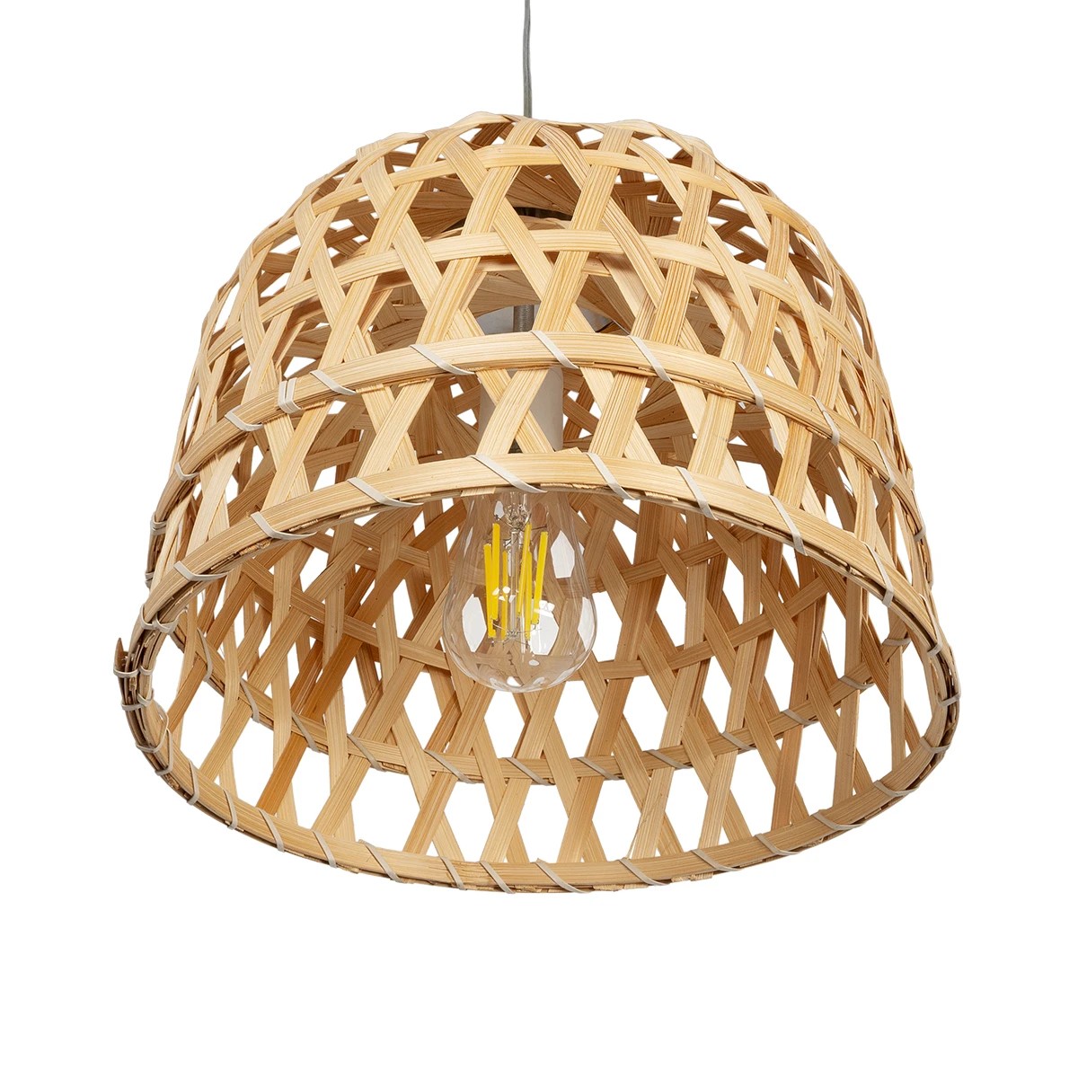 LEDTM® MANGEA 01634 Boho Κρεμαστό Φωτιστικό Οροφής με Ντουί 1 x E27 AC 220-240V IP20 - Μπεζ - Μ32 x Π32 x Υ30cm - Image 6