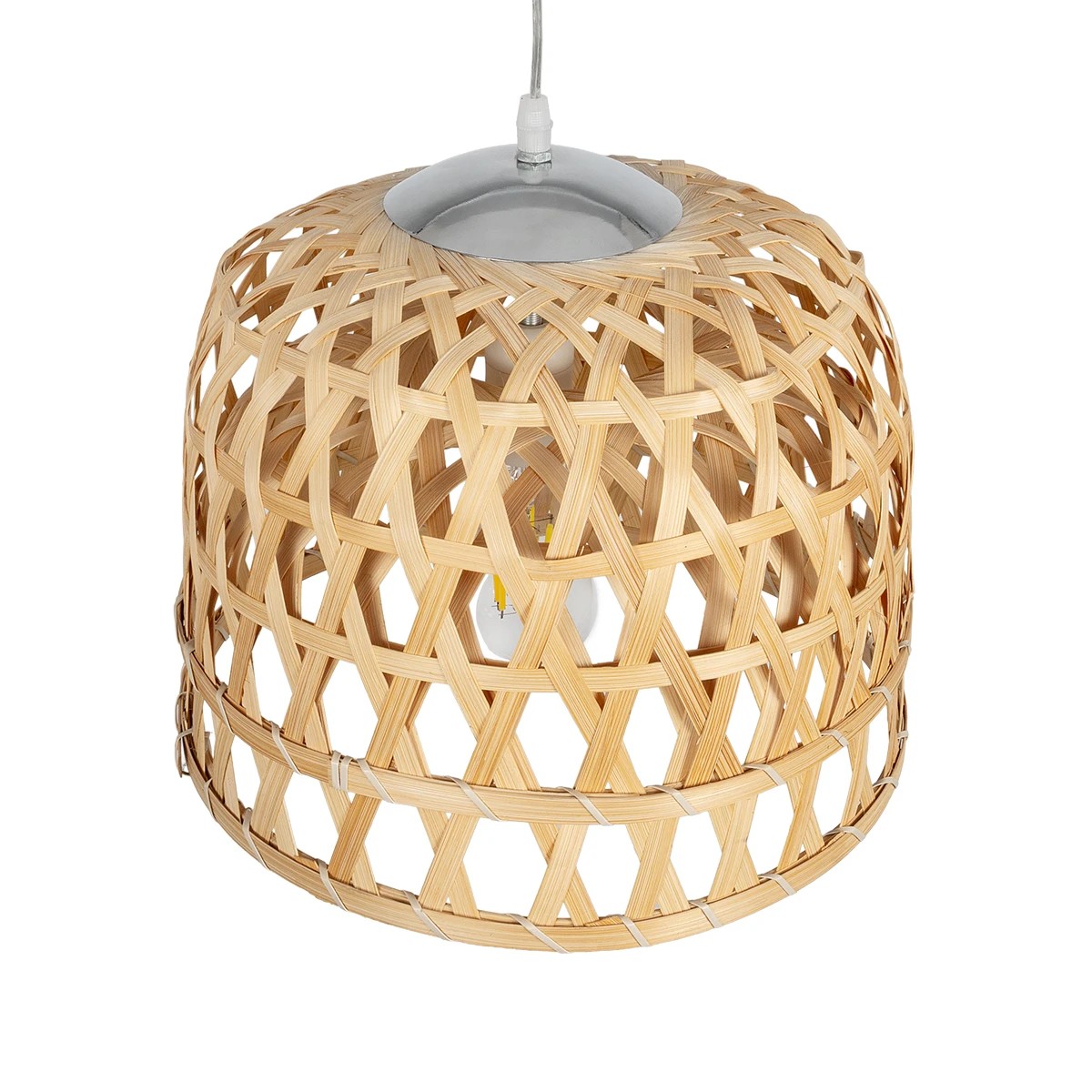 LEDTM® MANGEA 01634 Boho Κρεμαστό Φωτιστικό Οροφής με Ντουί 1 x E27 AC 220-240V IP20 - Μπεζ - Μ32 x Π32 x Υ30cm - Image 7