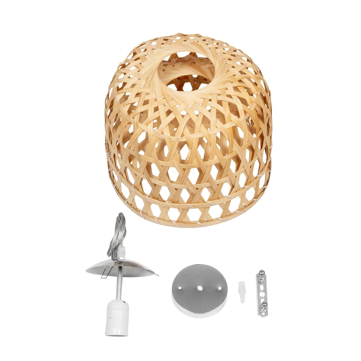 LEDTM® MANGEA 01634 Boho Κρεμαστό Φωτιστικό Οροφής με Ντουί 1 x E27 AC 220-240V IP20 - Μπεζ - Μ32 x Π32 x Υ30cm - Image 11