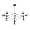LEDTM® SENTINEL 01636 Μοντέρνο Φωτιστικό Οροφής με Ντουί 10 x E27 AC 220-240V IP20 - Μαύρο & Διάφανο - Μ105 x Π80 x Υ90cm - Image 5