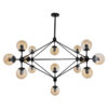 LEDTM® SENTINEL 01637 Μοντέρνο Φωτιστικό Οροφής με Ντουί 15 x E27 AC 220-240V IP20 - Μαύρο & Μελί - Μ150 x Π150 x Υ115cm - Image 3