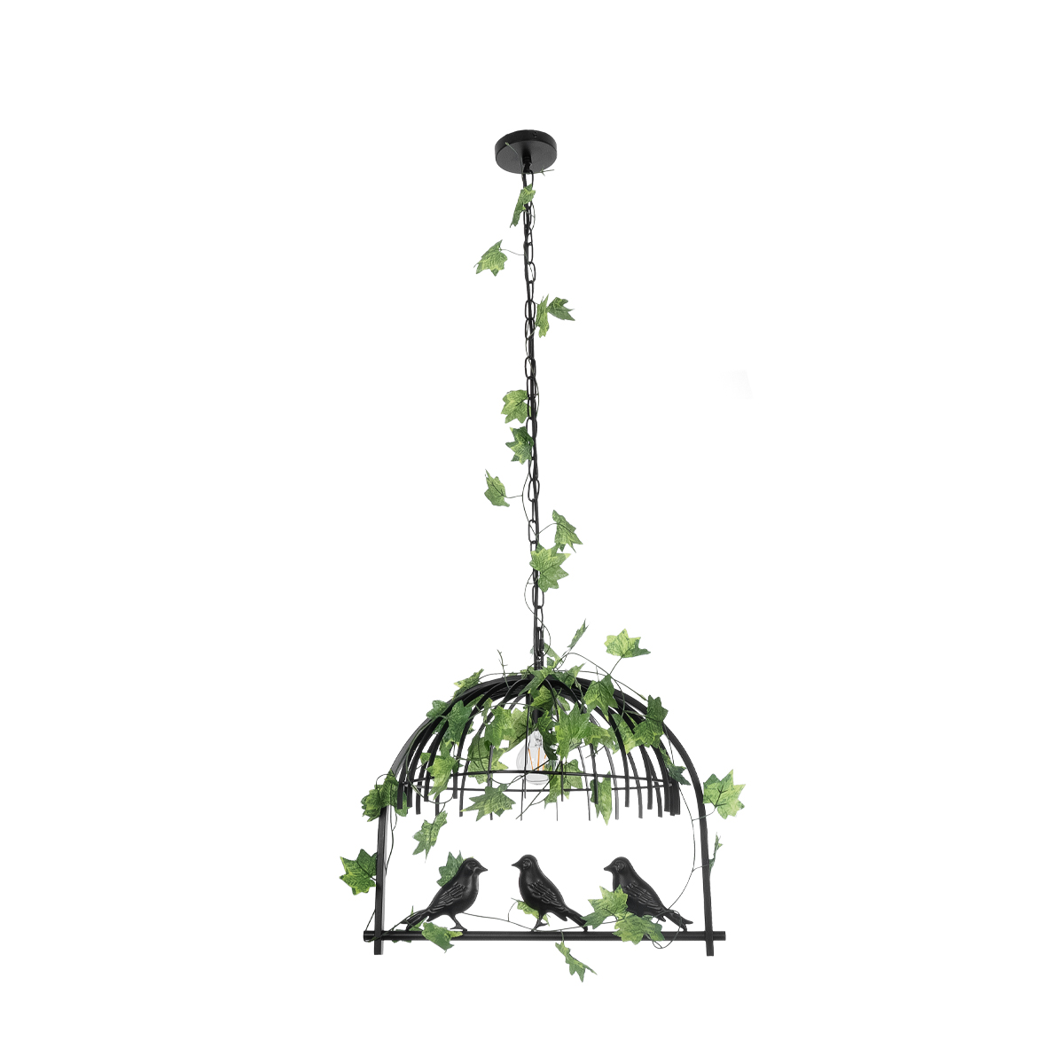 LEDTM® NEST 01640 Vintage Κρεμαστό Φωτιστικό Οροφής με Ντουί 1 x E27 AC 220-240V IP20 - Μαύρο & Πράσινο - Μ48 x Π38 x Υ40cm - Image 4