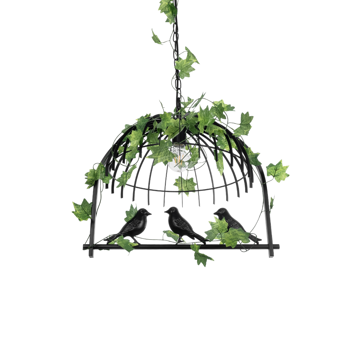 LEDTM® NEST 01640 Vintage Κρεμαστό Φωτιστικό Οροφής με Ντουί 1 x E27 AC 220-240V IP20 - Μαύρο & Πράσινο - Μ48 x Π38 x Υ40cm - Image 6