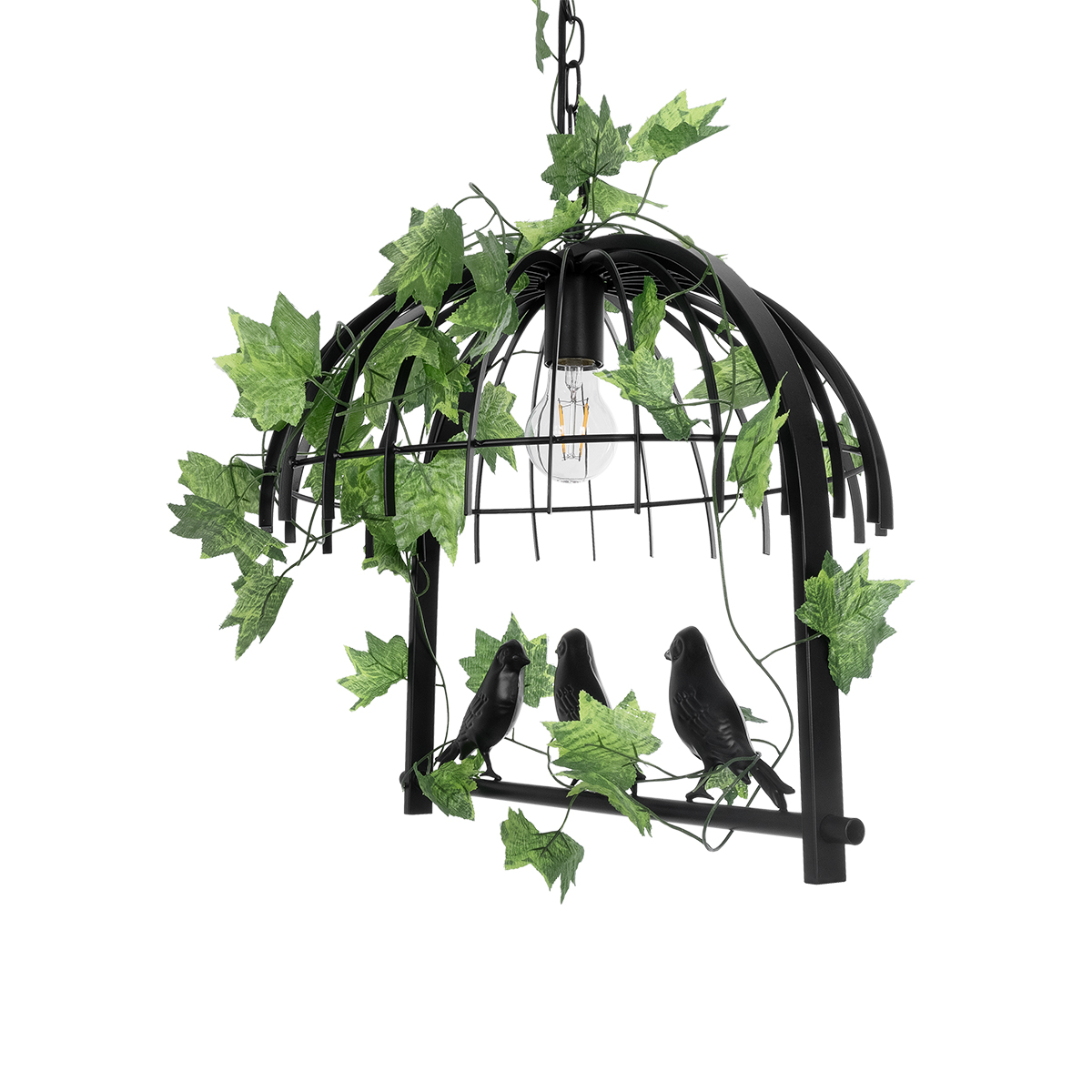 LEDTM® NEST 01640 Vintage Κρεμαστό Φωτιστικό Οροφής με Ντουί 1 x E27 AC 220-240V IP20 - Μαύρο & Πράσινο - Μ48 x Π38 x Υ40cm - Image 8
