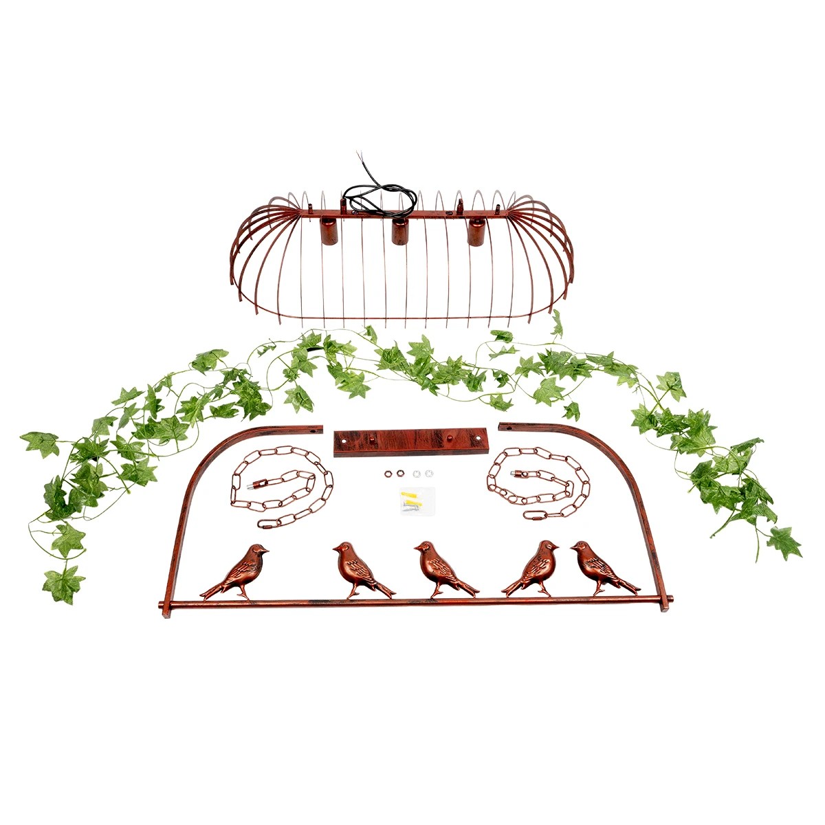 LEDTM® NEST 01648 Vintage Κρεμαστό Φωτιστικό Οροφής με Ντουί 3 x E27 AC 220-240V IP20 - Χάλκινο & Πράσινο - Μ85.5 x Π37.5 x Y38cm - Image 13
