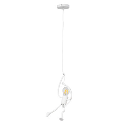 Alternative view of LEDTM® LITTLE MAN 01651 Μοντέρνο Κρεμαστό Φωτιστικό Οροφής με Ντουί 1 x E27 AC 220-240V IP20 - Λευκό - Μ20 x Π20 x Υ40cm