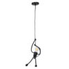LEDTM® LITTLE MAN 01652 Μοντέρνο Κρεμαστό Φωτιστικό Οροφής με Ντουί 1 x E27 AC 220-240V IP20 - Μαύρο - Μ20 x Π20 x Υ40cm - Image 2