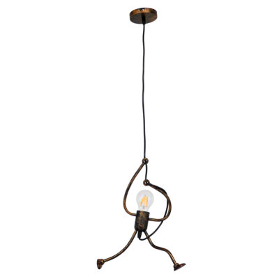 Alternative view of LEDTM® FIGURE 10001653 Παιδικό Κρεμαστό Φωτιστικό Οροφής με Ντουί 1 x E27 AC 220-240V IP20 - Χάλκινο - Μ20 x Π20 x Υ40cm