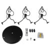 LEDTM® FIGURE 10001655 Παιδικό Κρεμαστό Φωτιστικό Οροφής με Ντουί 3 x E27 AC 220-240V IP20 - Μαύρο - Μ45 x Π45 x Υ40cm - Image 7