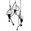 LEDTM® LITTLE MAN 01655 Μοντέρνο Κρεμαστό Φωτιστικό Οροφής με Ντουί 3 x E27 AC 220-240V IP20 - Μαύρο - Μ45 x Π45 x Υ40cm - Image 2