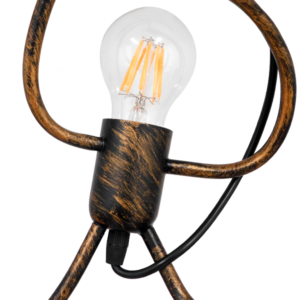 LEDTM® LITTLE MAN 01656 Μοντέρνο Κρεμαστό Φωτιστικό Οροφής με Ντουί 3 x E27 AC 220-240V IP20 - Χάλκινο - Μ45 x Π45 x Υ40cm - Image 3