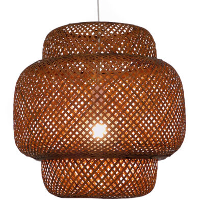 Alternative view of LEDTM® MALDIVES 01658 Boho Κρεμαστό Φωτιστικό Οροφής με Ντουί 1 x E27 AC 220-240V IP20 - Καφέ - Μ56 x Π56 x Υ54cm