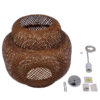 LEDTM® MALDIVES 01658 Boho Κρεμαστό Φωτιστικό Οροφής με Ντουί 1 x E27 AC 220-240V IP20 - Καφέ - Μ56 x Π56 x Υ54cm - Image 9