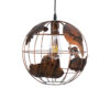 LEDTM® EARTH 01662 Vintage Κρεμαστό Φωτιστικό Οροφής με Ντουί 1 x E27 AC 220-240V IP20 - Χάλκινο - Μ30 x Π30 x Y30cm - Image 5