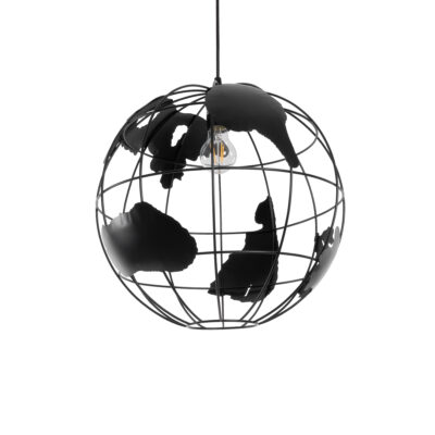 Alternative view of LEDTM® EARTH 01663 Vintage Κρεμαστό Φωτιστικό Οροφής με Ντουί 1 x E27 AC 220-240V IP20 - Μαύρο - Μ40 x Π40 x Υ38cm