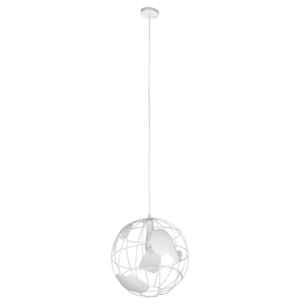LEDTM® EARTH 01664 Vintage Κρεμαστό Φωτιστικό Οροφής με Ντουί 1 x E27 AC 220-240V IP20 - Λευκό - Μ40 x Π40 x Y40cm - Image 2