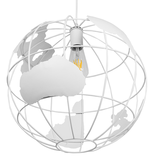 LEDTM® EARTH 01664 Vintage Κρεμαστό Φωτιστικό Οροφής με Ντουί 1 x E27 AC 220-240V IP20 - Λευκό - Μ40 x Π40 x Y40cm - Image 5
