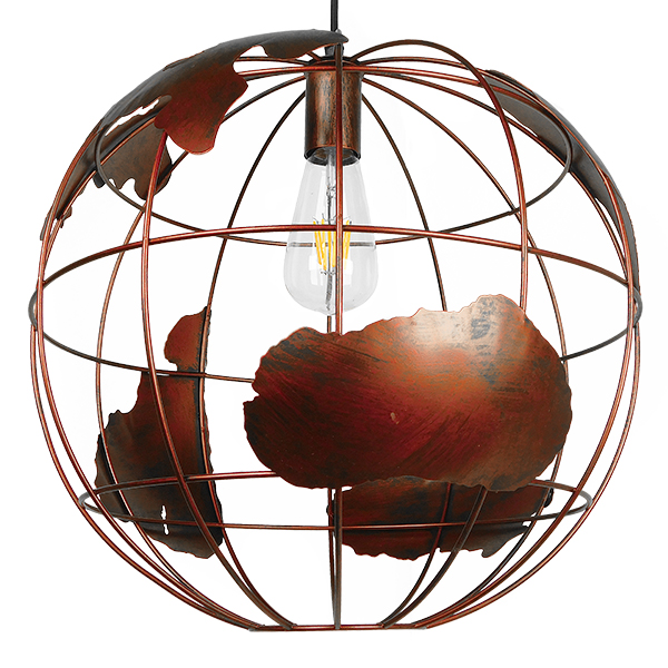 LEDTM® EARTH 01665 Vintage Κρεμαστό Φωτιστικό Οροφής με Ντουί 1 x E27 AC 220-240V IP20 - Χάλκινο - Μ40 x Π40 x Y40cm - Image 3