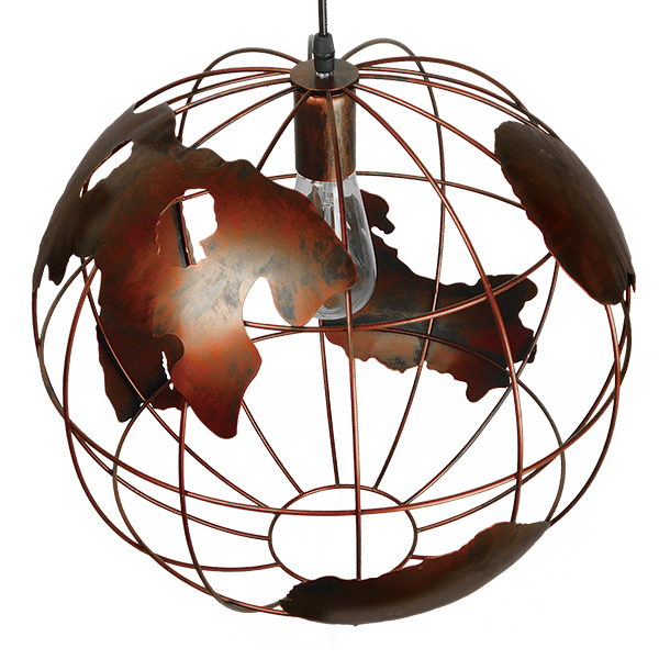 LEDTM® EARTH 01665 Vintage Κρεμαστό Φωτιστικό Οροφής με Ντουί 1 x E27 AC 220-240V IP20 - Χάλκινο - Μ40 x Π40 x Y40cm - Image 4