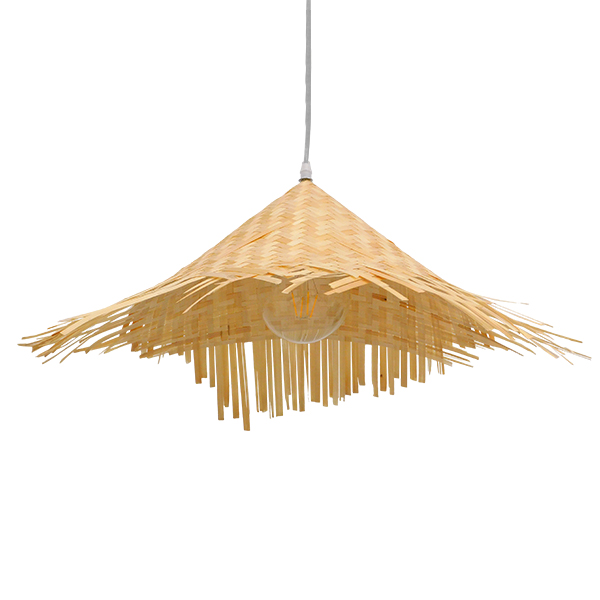 LEDTM® RICEHAT 01666 Boho Κρεμαστό Φωτιστικό Οροφής με Ντουί 1 x E27 AC 220-240V IP20 - Μπεζ - Μ70 x Π70 x Y25cm - Image 4
