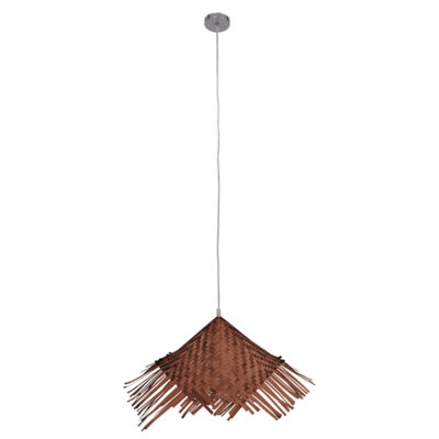Alternative view of LEDTM® RICEHAT 01667 Boho Κρεμαστό Φωτιστικό Οροφής με Ντουί 1 x E27 AC 220-240V IP20 - Καφέ - Μ70 x Π70 x Y25cm