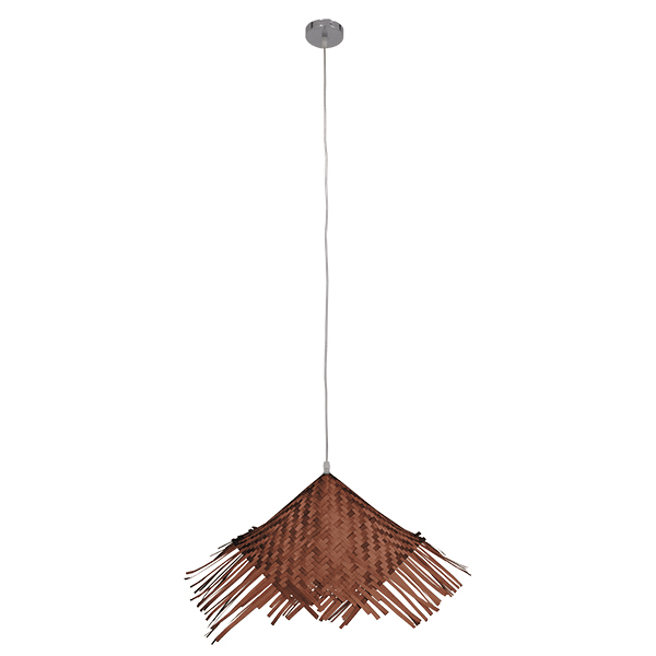 LEDTM® RICEHAT 01667 Boho Κρεμαστό Φωτιστικό Οροφής με Ντουί 1 x E27 AC 220-240V IP20 - Καφέ - Μ70 x Π70 x Y25cm - Image 2