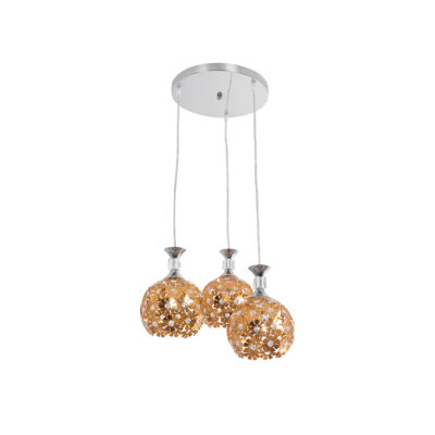 Alternative view of LEDTM® BOUQUET 01670 Μοντέρνο Κρεμαστό Φωτιστικό Οροφής με Ντουί 3 x E27 AC 220-240V IP20 - Πολύχρωμο - Μ46 x Π46 x Y23cm