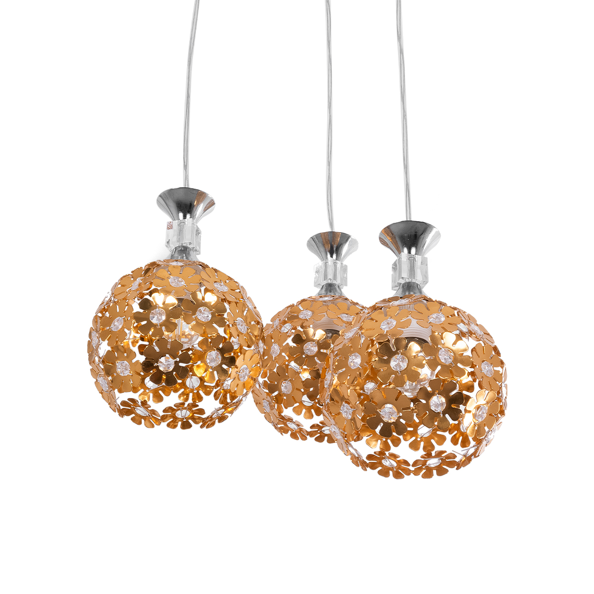 LEDTM® BOUQUET 01670 Μοντέρνο Κρεμαστό Φωτιστικό Οροφής με Ντουί 3 x E27 AC 220-240V IP20 - Πολύχρωμο - Μ46 x Π46 x Y23cm - Image 5