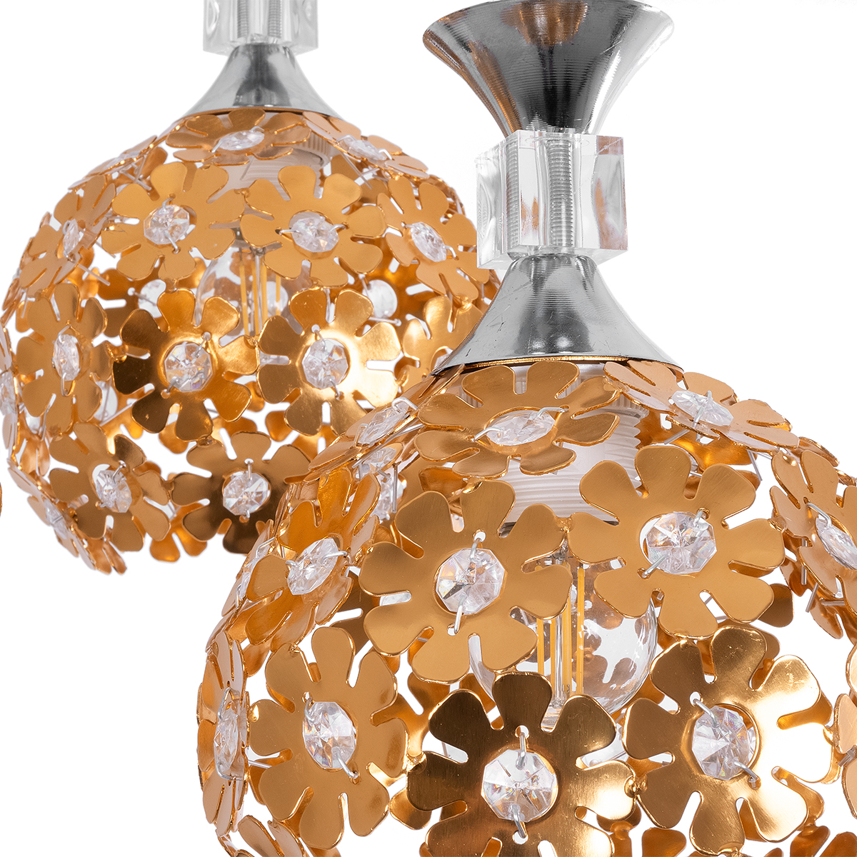 LEDTM® BOUQUET 01670 Μοντέρνο Κρεμαστό Φωτιστικό Οροφής με Ντουί 3 x E27 AC 220-240V IP20 - Πολύχρωμο - Μ46 x Π46 x Y23cm - Image 7