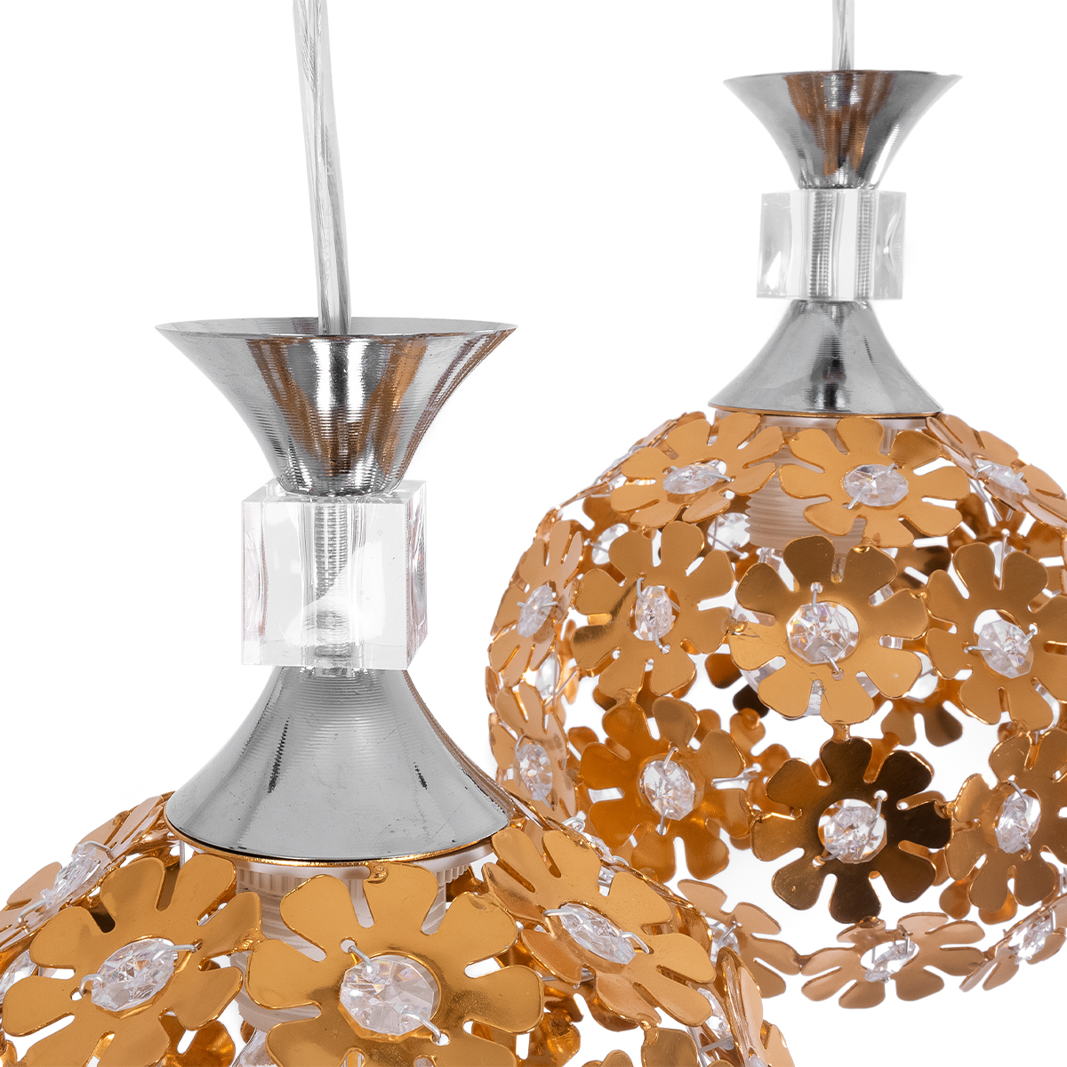 LEDTM® BOUQUET 01670 Μοντέρνο Κρεμαστό Φωτιστικό Οροφής με Ντουί 3 x E27 AC 220-240V IP20 - Πολύχρωμο - Μ46 x Π46 x Y23cm - Image 8