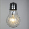LEDTM® LAMP 01677 Μοντέρνο Κρεμαστό Φωτιστικό Οροφής με Ντουί 1 x E27 AC 220-240V IP20 - Ασημί & Διάφανο - Μ30 x Π30 x Υ52cm - Image 3