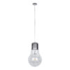 LEDTM® LAMP 01677 Μοντέρνο Κρεμαστό Φωτιστικό Οροφής με Ντουί 1 x E27 AC 220-240V IP20 - Ασημί & Διάφανο - Μ30 x Π30 x Υ52cm - Image 4