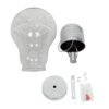 LEDTM® LAMP 01677 Μοντέρνο Κρεμαστό Φωτιστικό Οροφής με Ντουί 1 x E27 AC 220-240V IP20 - Ασημί & Διάφανο - Μ30 x Π30 x Υ52cm - Image 8