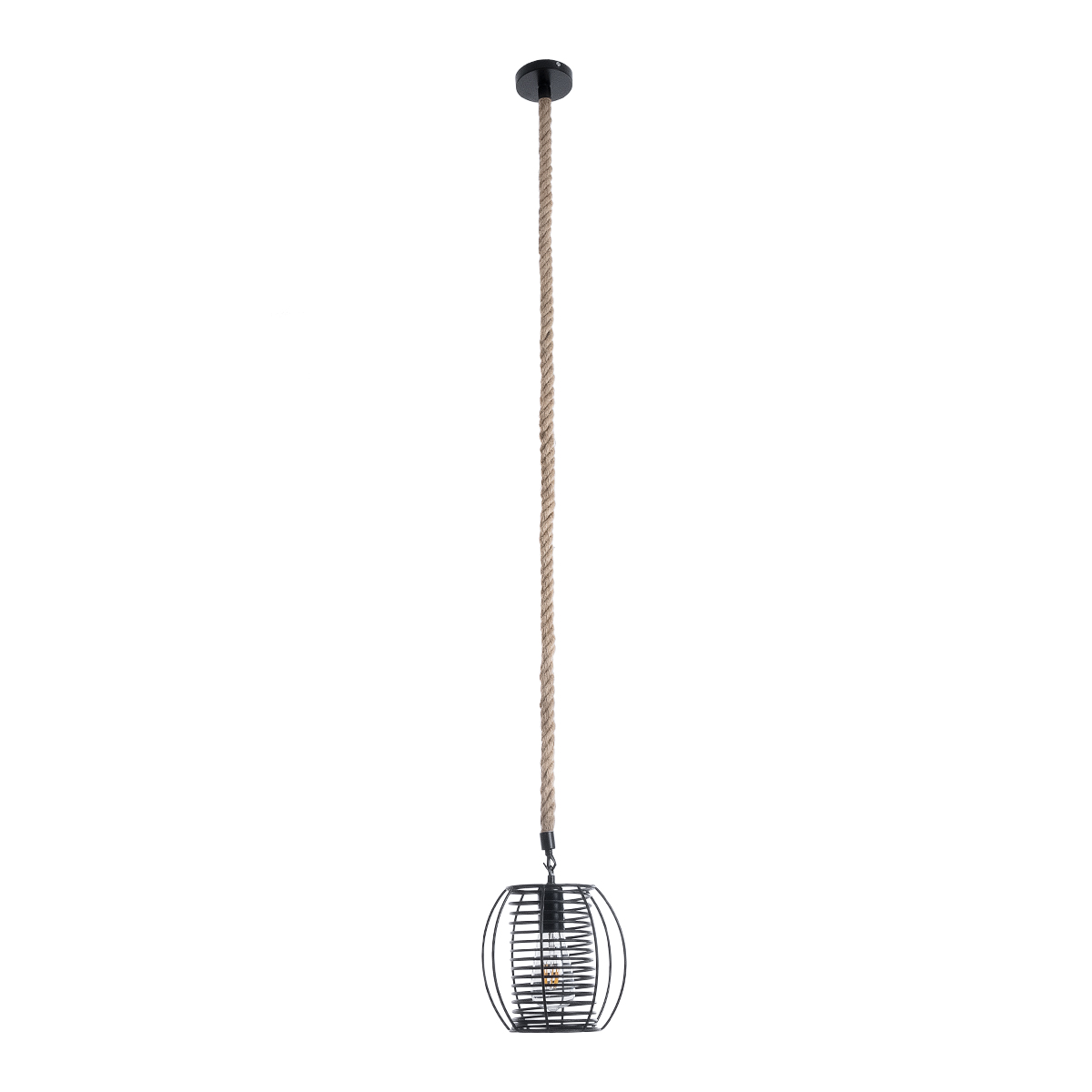 LEDTM® ORVAL 01689 Μοντέρνο Κρεμαστό Φωτιστικό Οροφής με Ντουί 1 x E27 AC 220-240V IP20 - Μαύρο & Μπεζ - Μ20 x Π20 x Υ20cm - Image 4